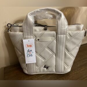 Lug Dory Matte Luxe Vegan Leather Crossbody Metallic Champagne. NWT *Gorgeous*